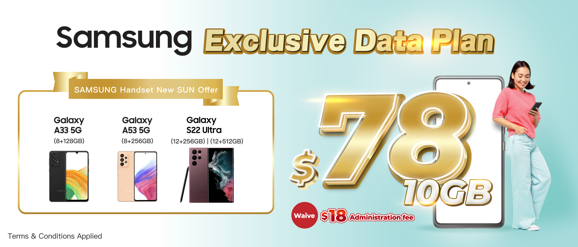 Samsung Handset with Monthly Plan Bundle Special Offer